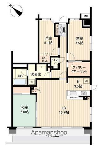 エスティメゾン豊洲レジデンスD棟(3LDK/8階)の間取り写真