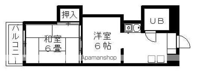 メゾンパール泉(2K/2階)の間取り写真