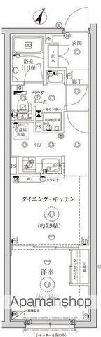 CREATIF池袋(1DK/1階)の間取り写真