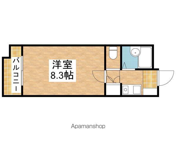 ユング桜山(1K/4階)の間取り写真