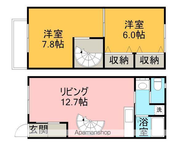 みなみ風(2LDK/2階)の間取り写真