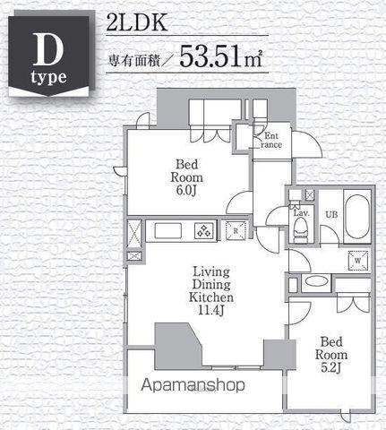 レジディア文京本郷4(2LDK/11階)の間取り写真