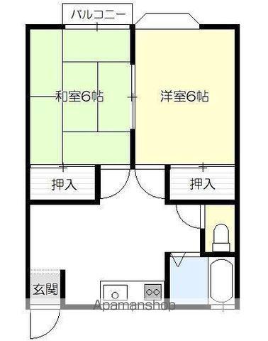 Yセフティ(2K/2階)の間取り写真