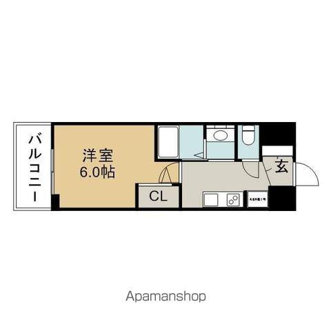 エステムコート名古屋黒川シャルマン(1K/11階)の間取り写真