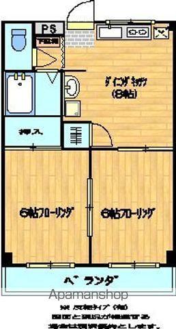 ライフステージチェリーA(2DK/1階)の間取り写真