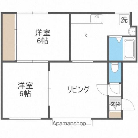 サンハイツ(2LDK/1階)の間取り写真