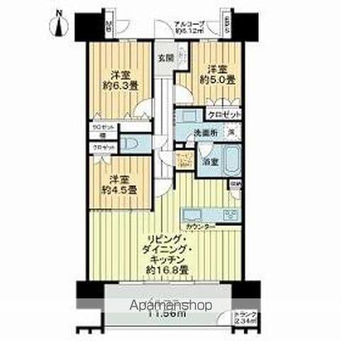 サーパス松本深志(3SLDK/8階)の間取り写真