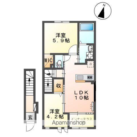 ルビアベルデ(2LDK/2階)の間取り写真