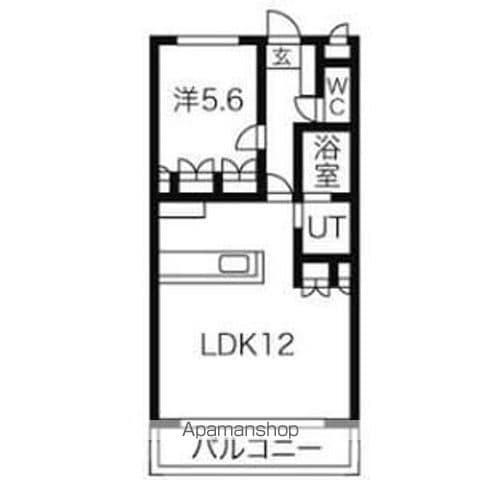 マナ・ブライトン(1LDK/1階)の間取り写真