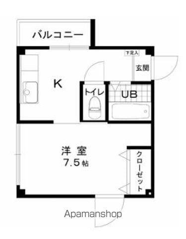 プリマヴェーラ加賀野(1K/3階)の間取り写真