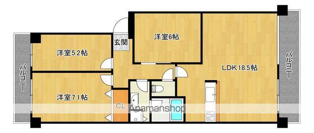 イトーピア泉北深井(3LDK/4階)の間取り写真