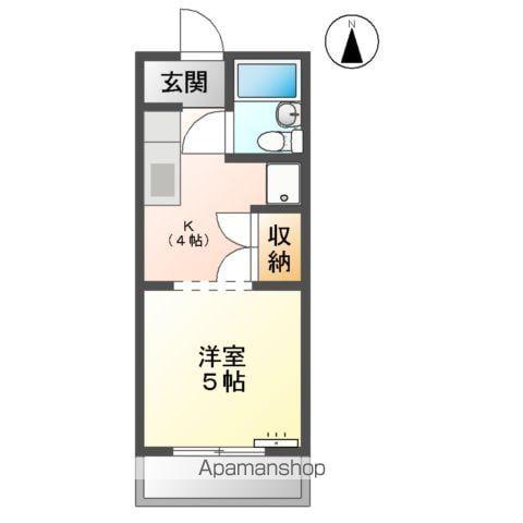 エルタウン中畑(1K/2階)の間取り写真
