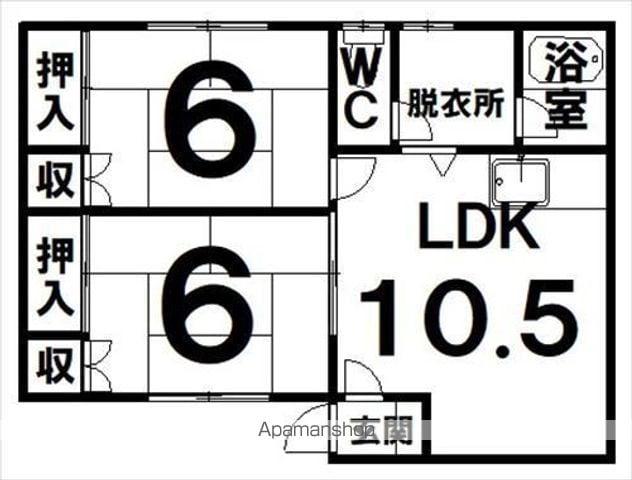 池上マンション(2DK/2階)の間取り写真