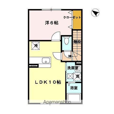グランモア三好A(1LDK/2階)の間取り写真