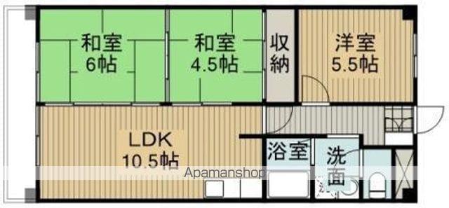 アルベール本町(3LDK/6階)の間取り写真