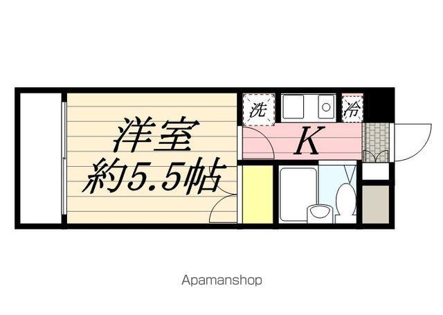 コンフォール小泉(1K/4階)の間取り写真