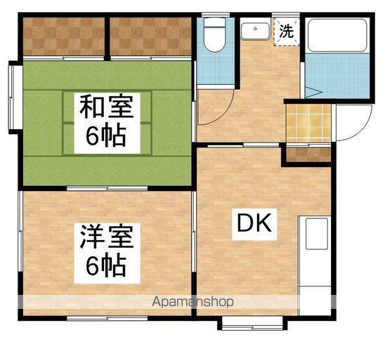 ラウムKⅢ(2DK/2階)の間取り写真