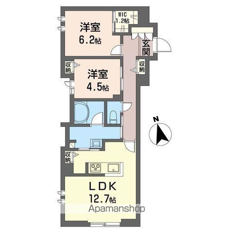 ラ・ファミーユ(2LDK/1階)の間取り写真