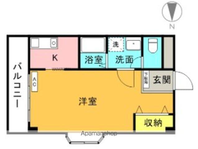 プレアール三番町(1K/1階)の間取り写真