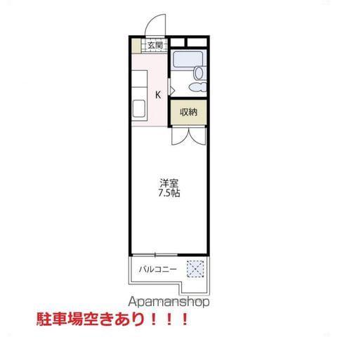 ジュネススズキ(ワンルーム/3階)の間取り写真