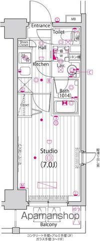 ガーラ・ステーション横濱大通公園(1K/6階)の間取り写真
