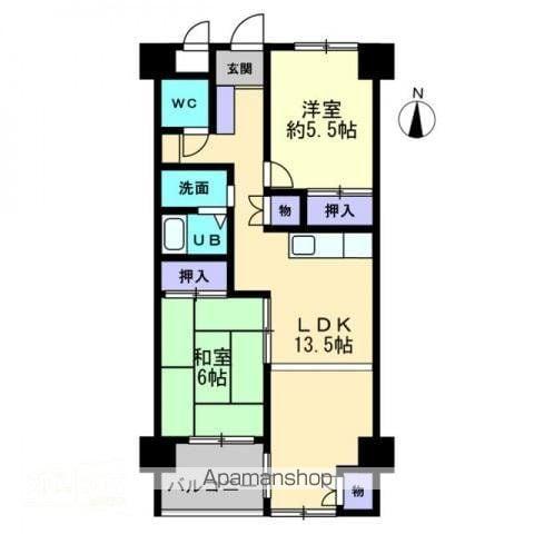 シティラック高松A(2LDK/7階)の間取り写真
