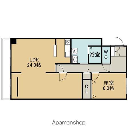 アイポート末広(1LDK/4階)の間取り写真