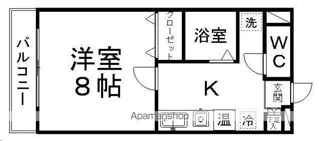 セクターズ荒巻 1号棟(1K/1階)の間取り写真