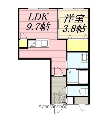 HALENIX 札幌医大前(1LDK/4階)の間取り写真