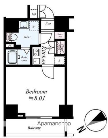 ディアレイシャスID横浜南(1K/7階)の間取り写真