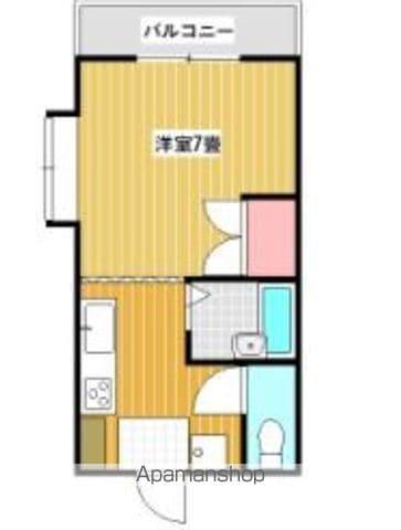 ONE-STAR(1K/2階)の間取り写真