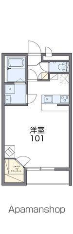 レオパレスHAPPY平和Ⅱ(1K/2階)の間取り写真