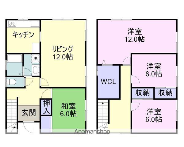 和歌山線 紀伊小倉駅 徒歩14分 2階建 築39年(4SLDK)の間取り写真
