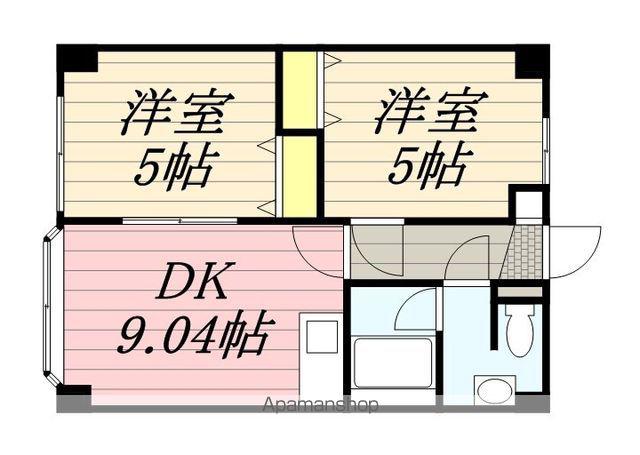 プラザイン南郷(2DK/4階)の間取り写真
