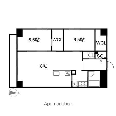 KAYA MEIEKI (2LDK/3階)の間取り写真