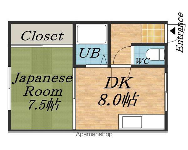 経塚ハイツ(1DK/1階)の間取り写真