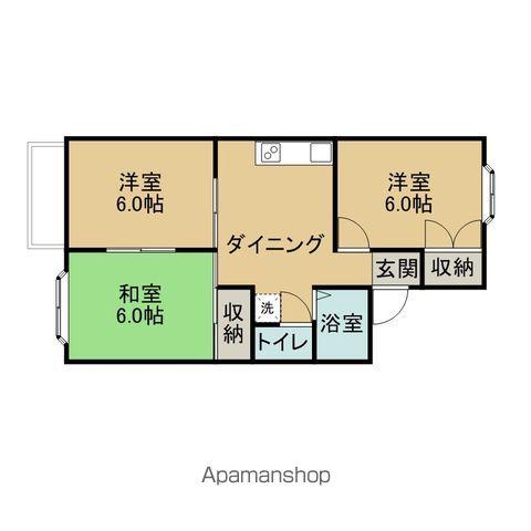 アーバン・ルネッサ若園A(3DK/1階)の間取り写真