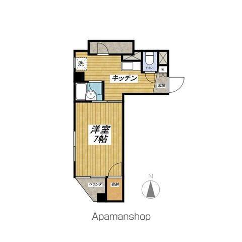 QUATRE(1K/3階)の間取り写真