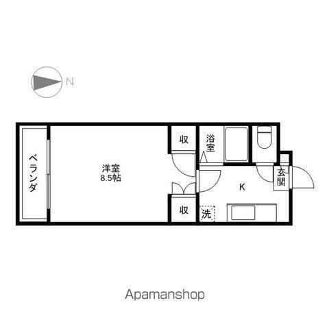 コーポビックウェイブN棟(1K/3階)の間取り写真