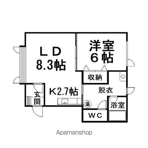 メゾンド・ソレイユⅠ(1LDK/1階)の間取り写真