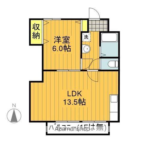 パールハイツ(1LDK/2階)の間取り写真