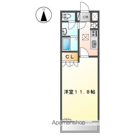 レジデンス・ビット(1K/1階)の間取り写真