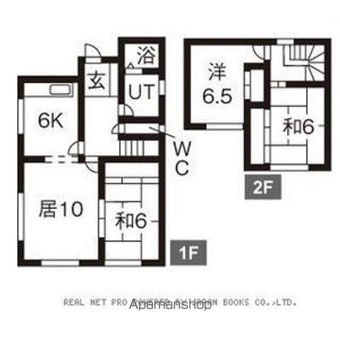 札幌市南北線 麻生駅 バス乗車時間：12分 屯田６条３丁目バス停で下車 徒歩5分 2階建 築35年(3LDK)の間取り写真