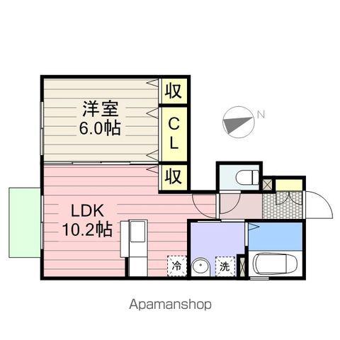エクセルG(1LDK/1階)の間取り写真