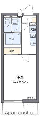 クレイノプラテリーアⅢ(1K/2階)の間取り写真