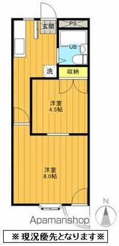 ルミネックス郡山(1K/1階)の間取り写真