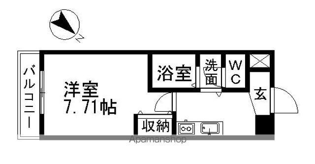 アルフィーレ新栄(1K/9階)の間取り写真