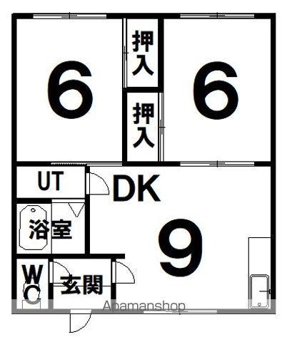 コーポラフィーネ(2DK/2階)の間取り写真