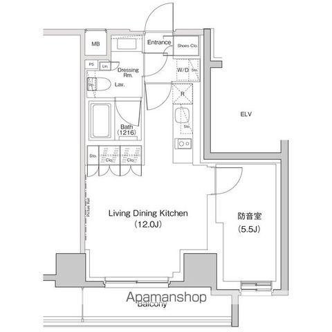 ザ・パークハビオ東長崎(1LDK/3階)の間取り写真