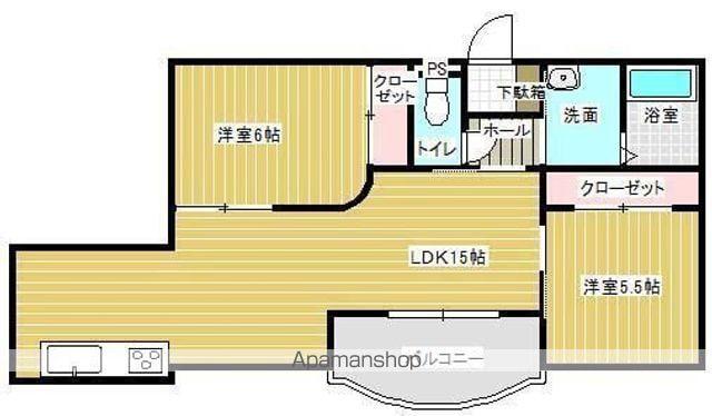 T・Mグローブ(2LDK/3階)の間取り写真